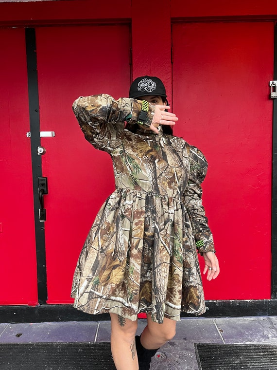 green camo dress Camo-Print Utility Dress