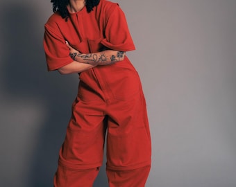 Blood Orange Convertible Jumpsuit