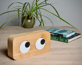 Googly Eye Clock - The Eyes Tell You The Time! - Desk or Wall Clock - Handmade!