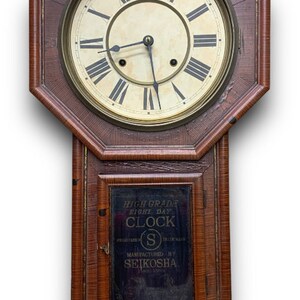 Antique Seikosha High Grade Eight Day Wall Hanging Clock (c. Early