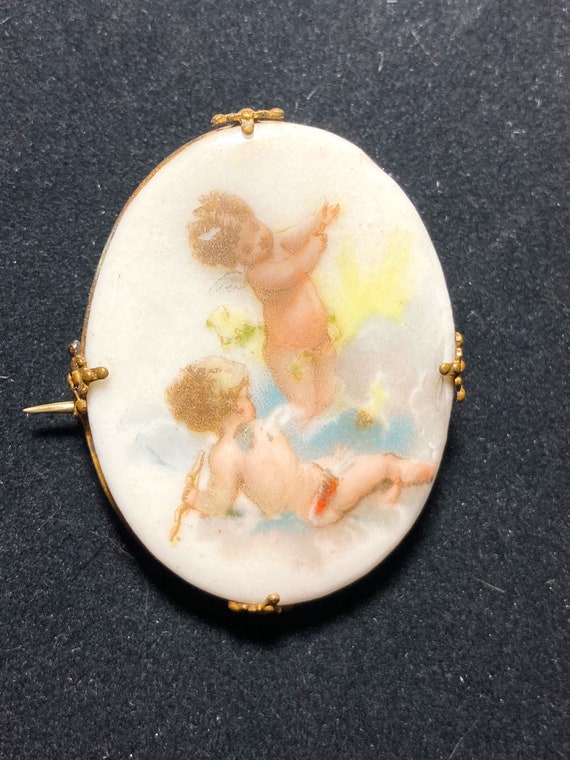 Beautiful Antique Victorian Porcelain Miniature Br