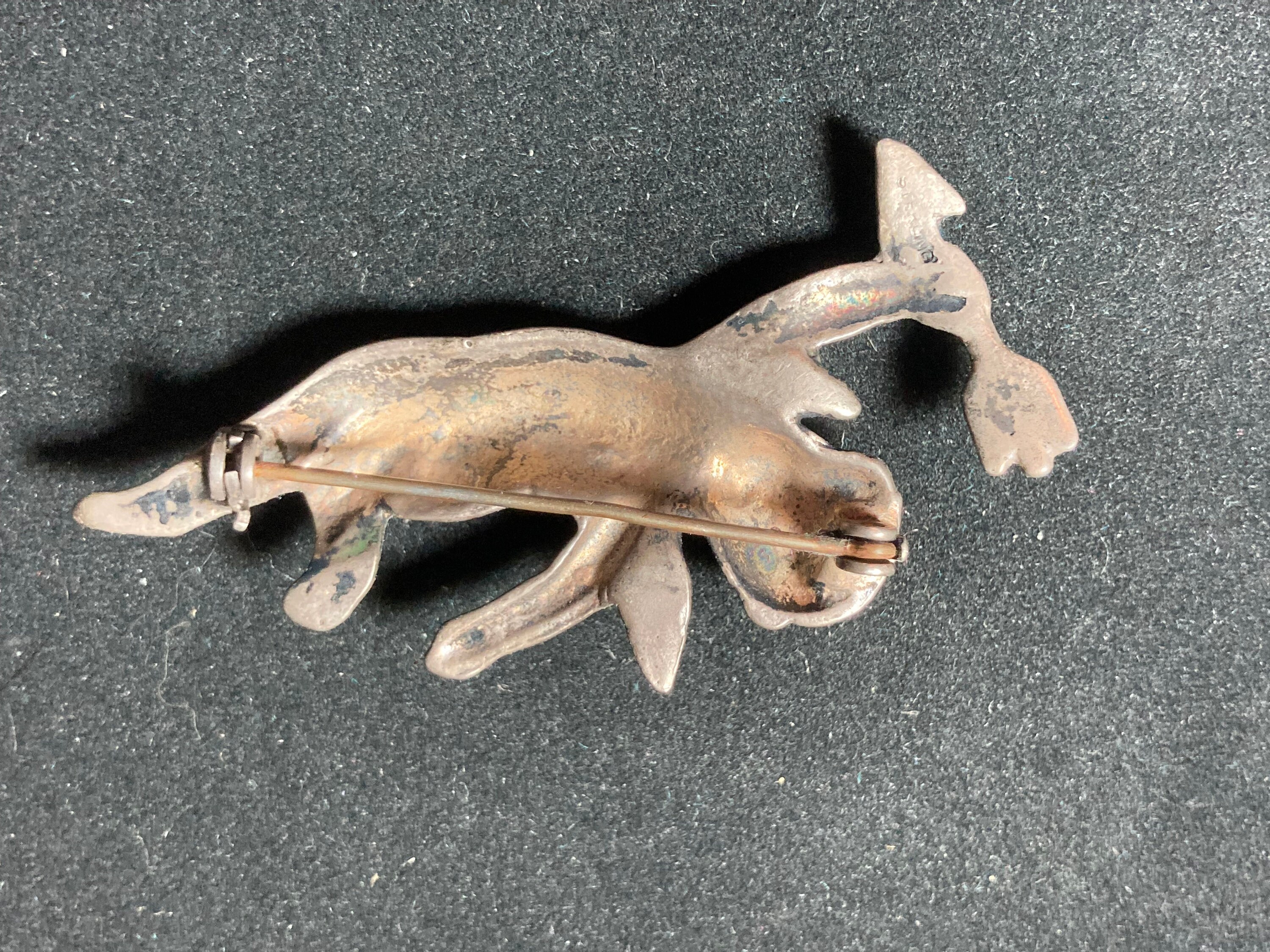 Broche épingle à Pompe Ancienne En Argent, Médaille Cupidon Amour - Occasion