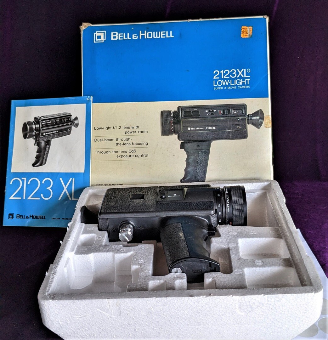 Vintage Bell and Howell 2123-XL Super Handheld Movie Camera in