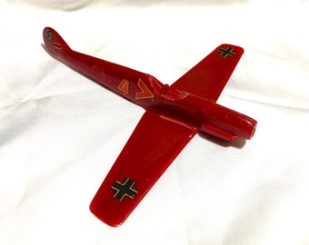 Muy raro - Maqueta de plástico del Messershmitt ME-109 FFOAN "U-Ma-Kit" alemán Brooklyn Aurora (c. 1953)