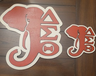 Delta Sigma Theta (DST) Elephant Wall Art, Paddle Accent, Wreath Centerpiece