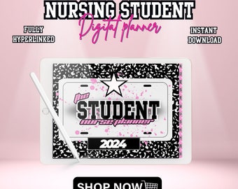 Digitale Planner Verpleegkundestudent | Digitale planner voor studenten verpleegkunde | Ongedateerde verpleegschoolplanner | Student-verpleegkundige | GoodNotes-planner