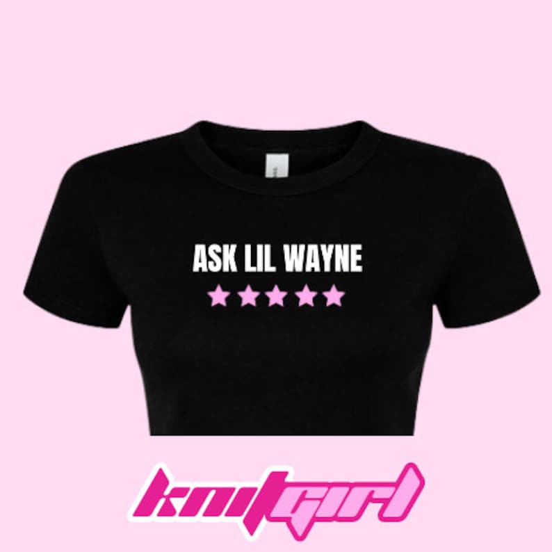 Vraag het aan Lil Wayne Nicki Minaj 5 sterren baby-T-shirt grafisch T-shirt roze vrijdag 2 Nicki Minaj concertshirts barb Koningin van de rap Nicki-tour Black w White Pink ⭐️
