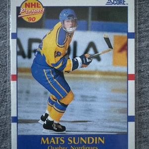 Pontuação de 1990 Mats Sundin prospecto Rookie Quebec Nordiques.
