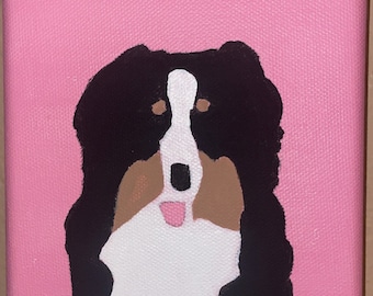 Original Minimalist Dog Painting