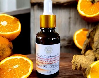 Vitamin C Powerful Serum, Turmeric, Ceramide, matrixyl 3000, B3 1oz