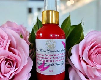 Luxury Serum Rose water hyaluronic acid ceramide matrixyl 3000 vitamin c 1oz