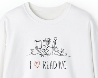 I Heart Reading Unisex Crewneck Sweatshirt | Support Libraries
