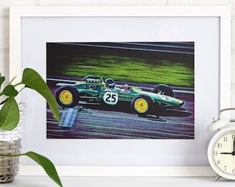 Vintage Formula 1 Poster | F1 Wall Art | Formula 1 Art | Multiple Size Options | Premium Matte Horizontal Poster