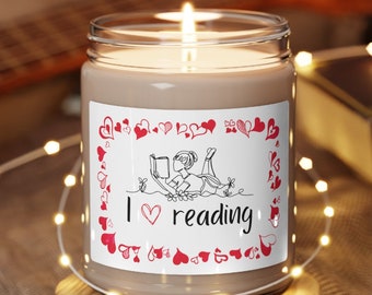 I Heart Reading Candle | Nontoxic Vegan Soy | Fundraiser for Libraries