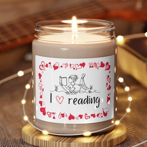 I Heart Reading Candle | Nontoxic Vegan Soy | Fundraiser for Libraries