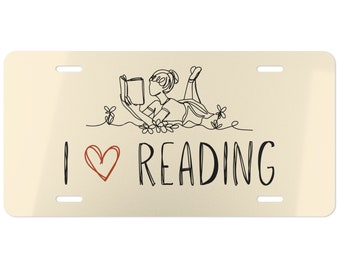 I Heart Reading Vanity License Plate | Fundraiser for Libraries