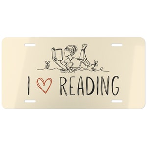 I Heart Reading Vanity License Plate / Recaudación de fondos para bibliotecas