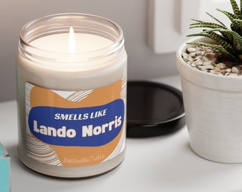Duftet nach Lando Norris Duftkerze | Ungiftig Vegan Soja | Formel 1 Geschenke | Formel 1 Dekor | 9 Unzen.
