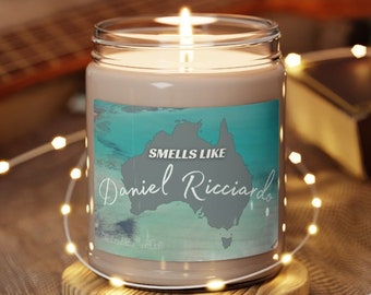 Riecht nach Daniel Ricciardo Kerze | Ungiftiges veganes Soja | Formel 1 Geschenke | Formel 1 Dekor | Duftende Sojakerze 9oz