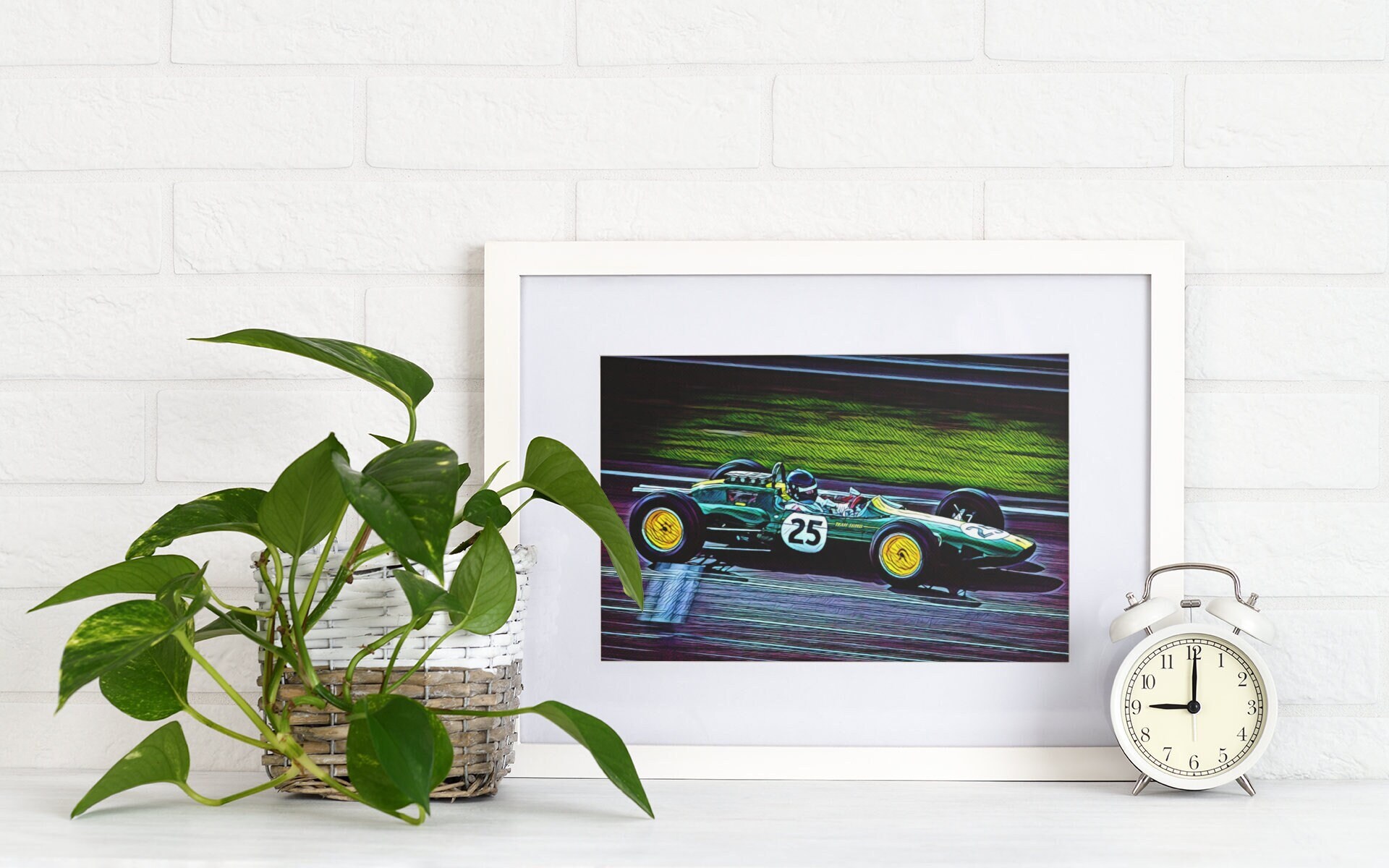 Vintage Formel 1 Poster | F1 Wandbild | Formel 1 Kunst | Mehrere Größenoptionen | Premium Matte horizontales Poster