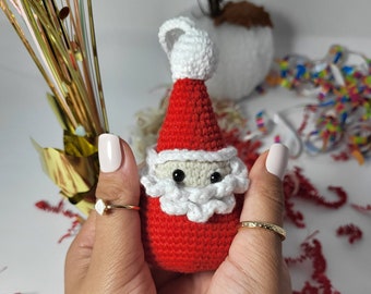 Décoration de père Noël au crochet : décoration de Noël Amigurumi faite main