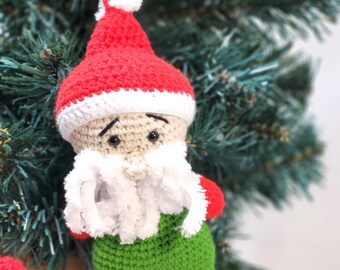 Décoration de père Noël au crochet faite main : décoration de sapin de Noël