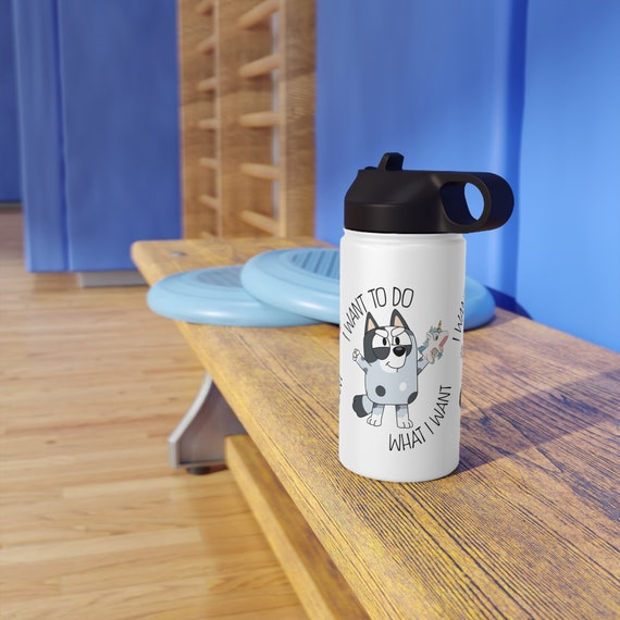 Bluey Muffin Unicorse Funny Stainless Steel Water Bottle, Standard Lid 