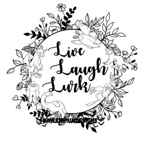 Live, Laugh, Lurk Crew Socks | Men's