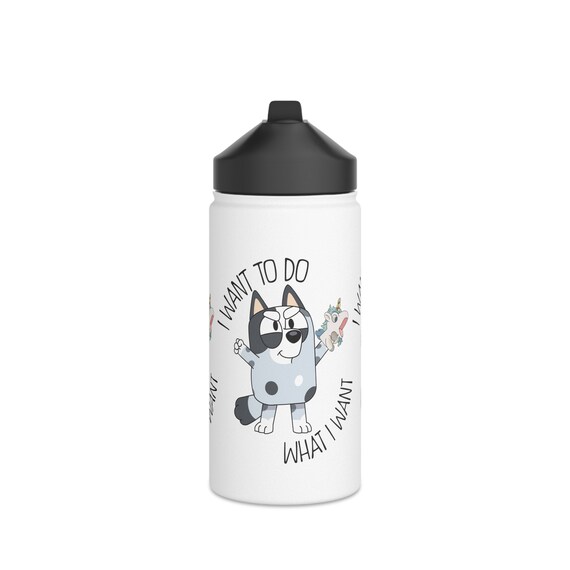 Bluey Muffin Unicorse Funny Stainless Steel Water Bottle, Standard Lid 