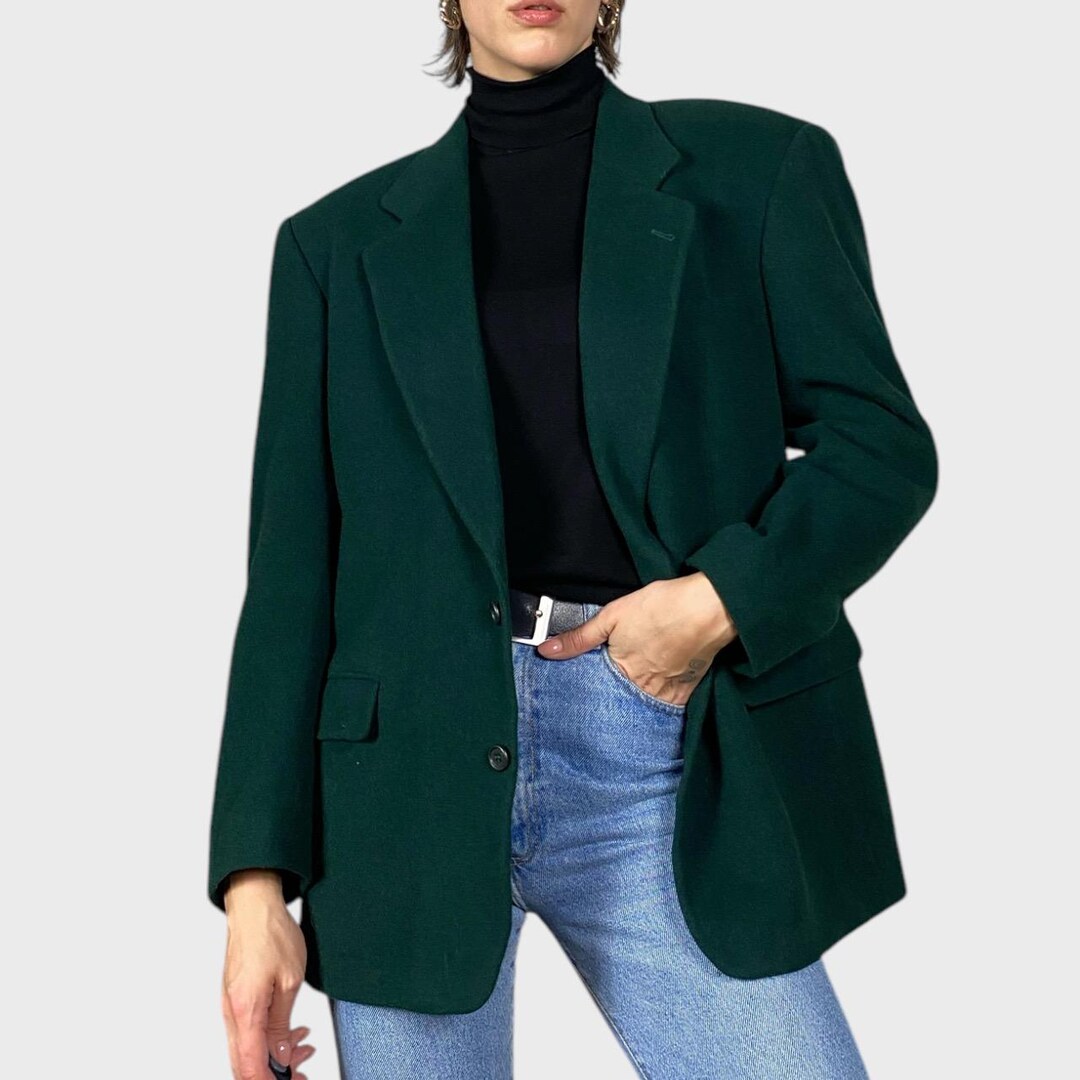 MALVEZZA GREEN WOOL BLAZER main image 0