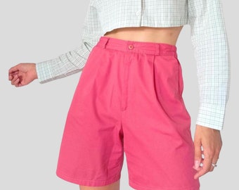 Vintage 90er Jahre Shorts aus Baumwolle in Pink