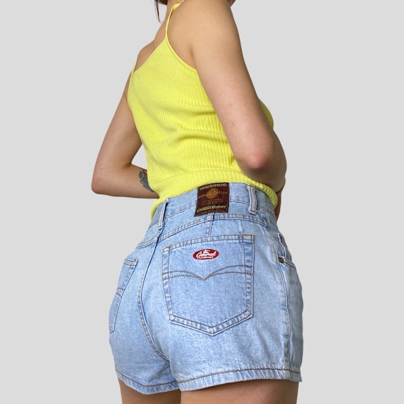 Vintage 90s Denim Shorts High Rise Shorts Blue De… - image 4