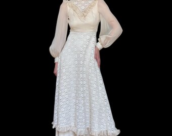 ヴィンテージ オリエンタルプリント グリーン マキシドレス - XS