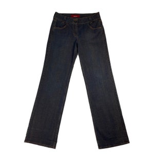 Jean coupe droite vintage taille basse - Années 2000 marron marine taille L