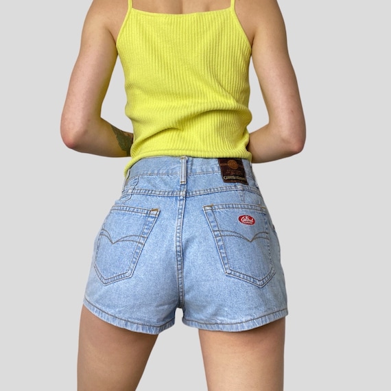 Vintage 90s Denim Shorts High Rise Shorts Blue De… - image 6