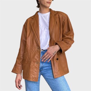 Tan Leather Jacket Etsy Ireland