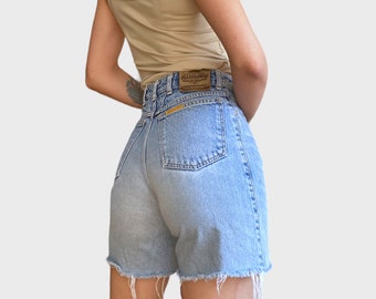 Vintage 90er Jahre Blaue Jeans Shorts High Rise Shorts Blaue Jeans Shorts