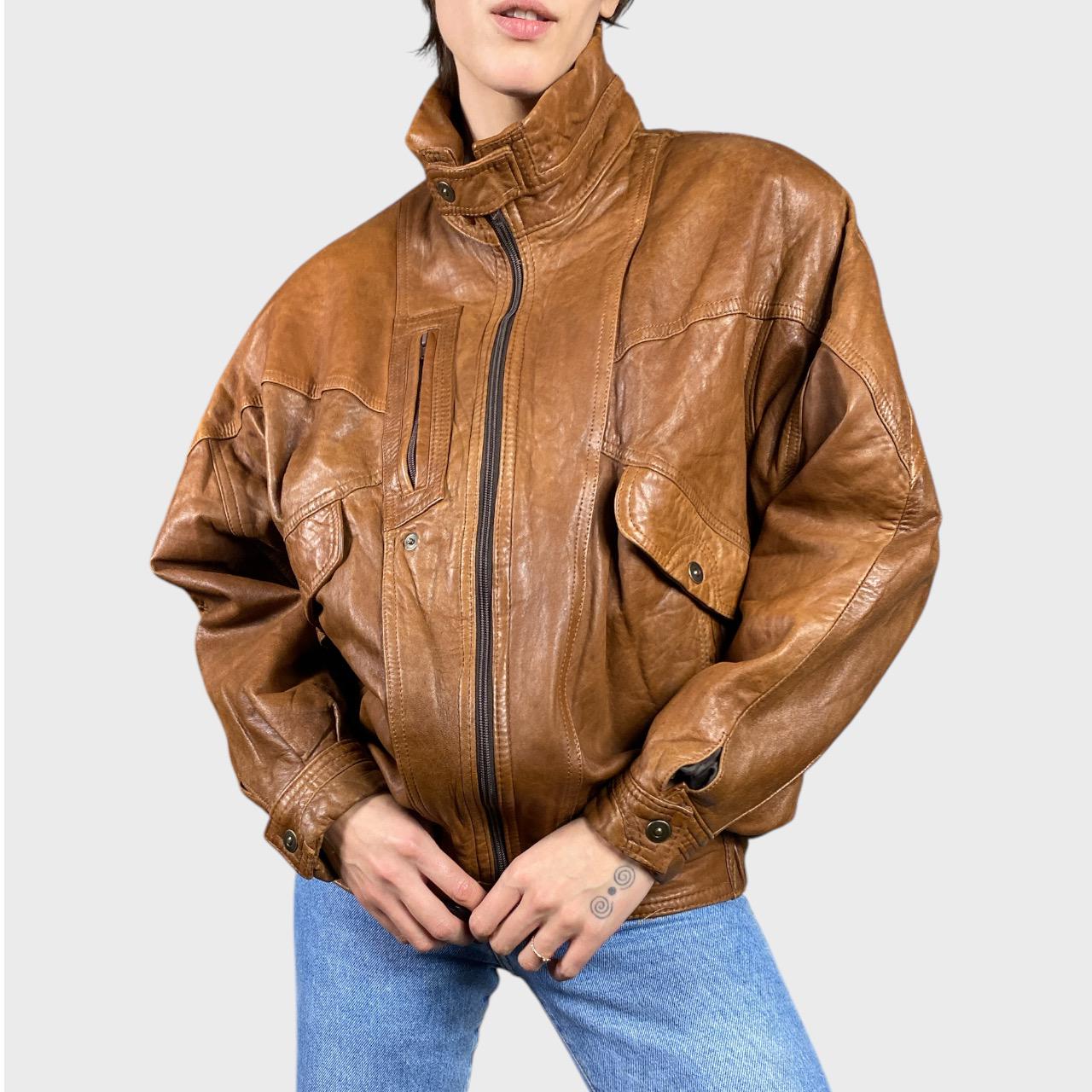 Buy 90s Leather Bomber Jacket Online In India - Etsy India