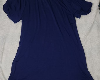 West Loop Off the Shoulder Blue Dress