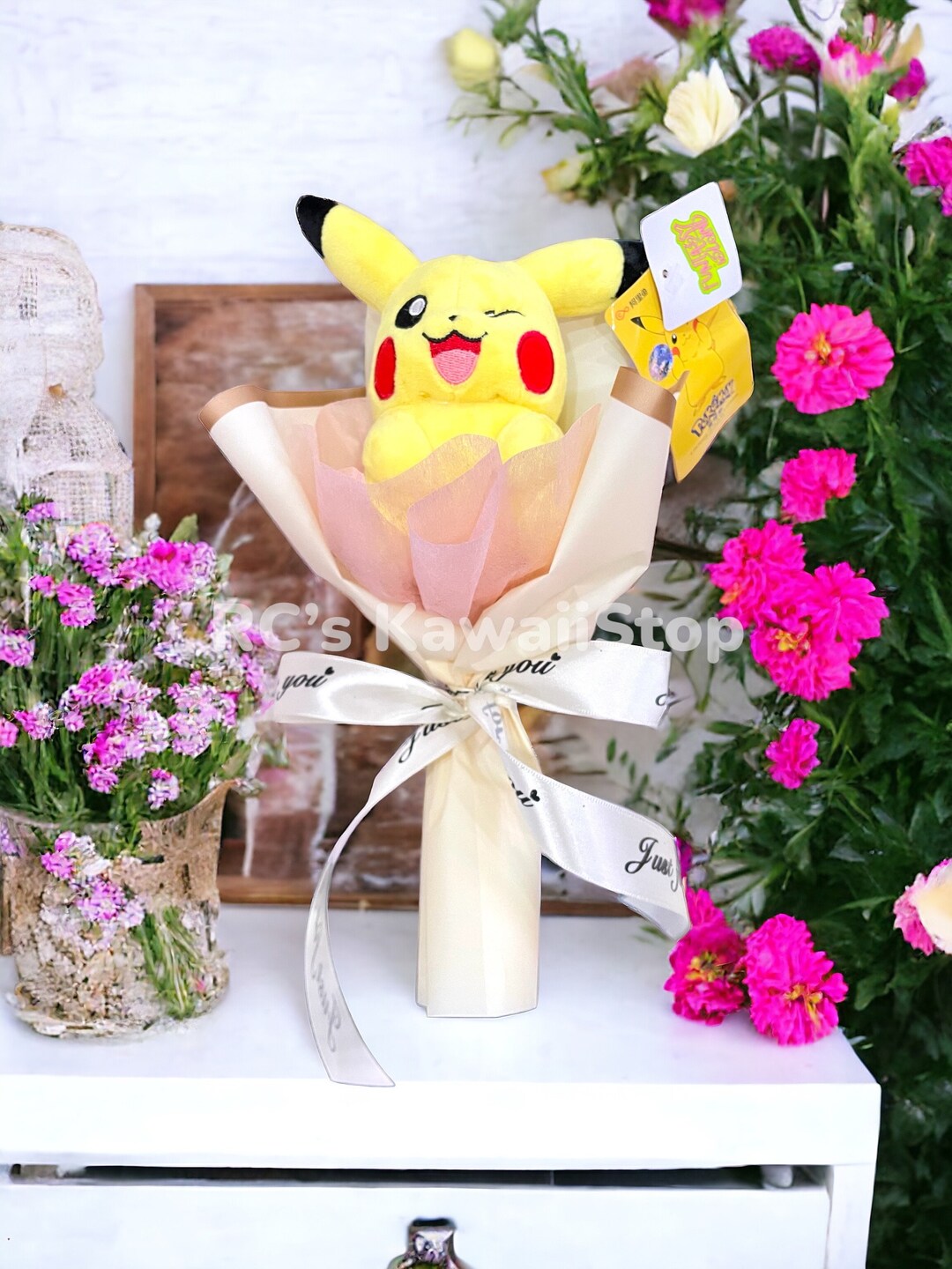 Pokémon Pikachu Plush Stuffed Plushie Bouquet detachable Kawaii Gift