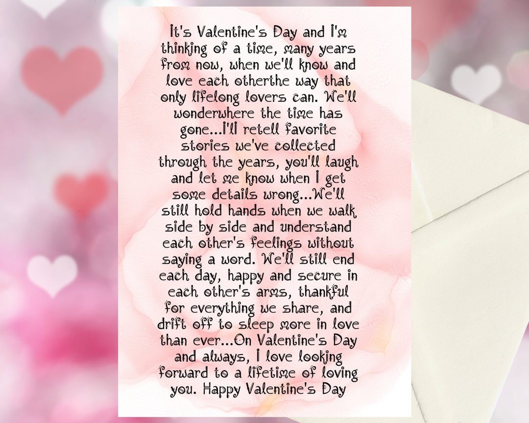 Valentine’s Day Card, Wife, Girlfriend, Boyfriend, Husband, Editable ...