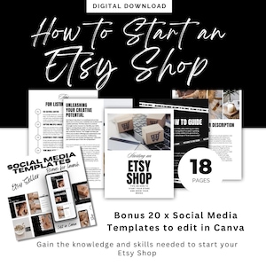 How To Start An Etsy Shop Sell on Etsy Seller Template For Small Business Guide Etsy Set Up Etsy Seller Guide How To Get Your First Sale