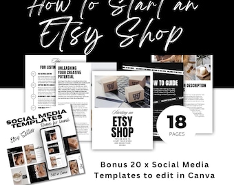 How To Start An Etsy Shop Sell on Etsy Seller Template For Small Business Guide Etsy Set Up Etsy Seller Guide How To Get Your First Sale