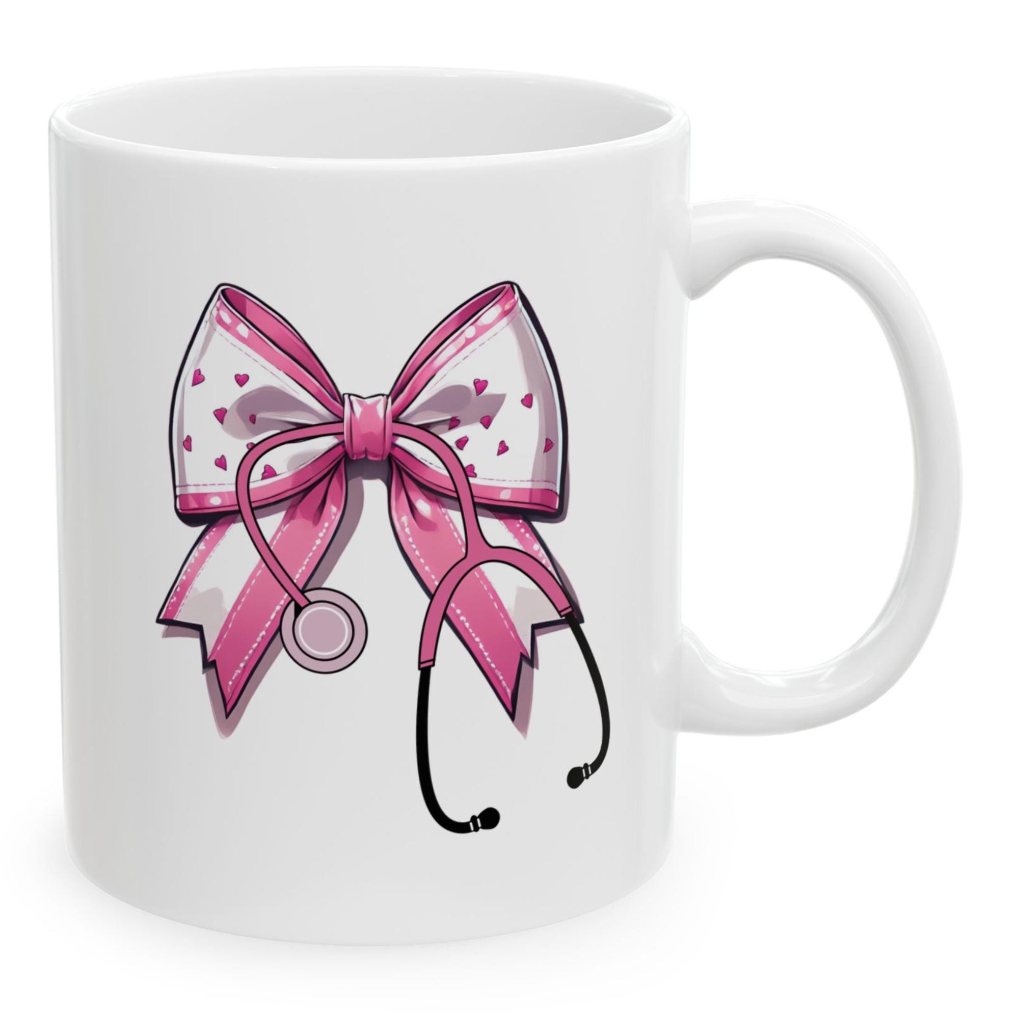 3 X Pink Nurse Coquette Stethoscope Bow PNG Mockup Bundle Clipart ...