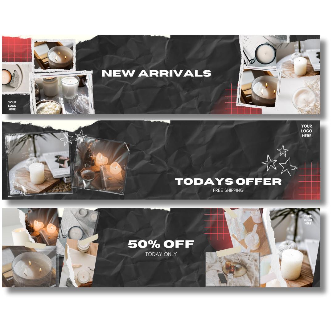 10 X Etsy Shop Banner Templates Canva Banner Templates Etsy Shop Design ...