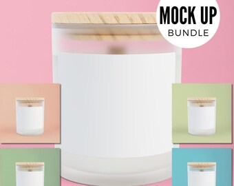 5 x Frosted Glass Candle Mockup Bundle PNG Printify Candle 11oz Mockup Printed Mint Blank Mock-up Pink  Green Candle Mockup Etsy Seller Tool