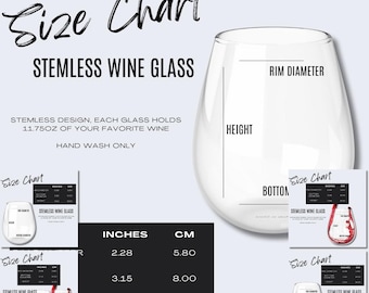 Stemless Wine Glass Size Chart and Key Features, Printify POD Product  Listing for Wine Glasses, Square PNG Digital Download, Taylor Provider -  Etsy