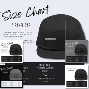 5 x 5 Panel Cap (Embroidery) Yupoong 7005 Hat Mockup Product Details Mockup Printify POD Size Guide Print on Demand