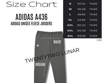 X Adidas A436 Size Chart Printify Adidas Fleece Joggers A436