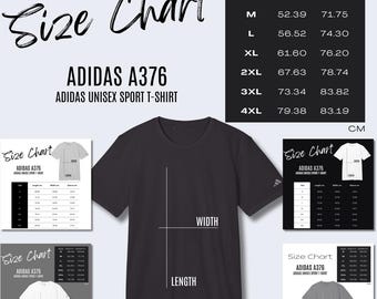 X Adidas A376 Size Chart Printify Adidas Sports Top A376 Size